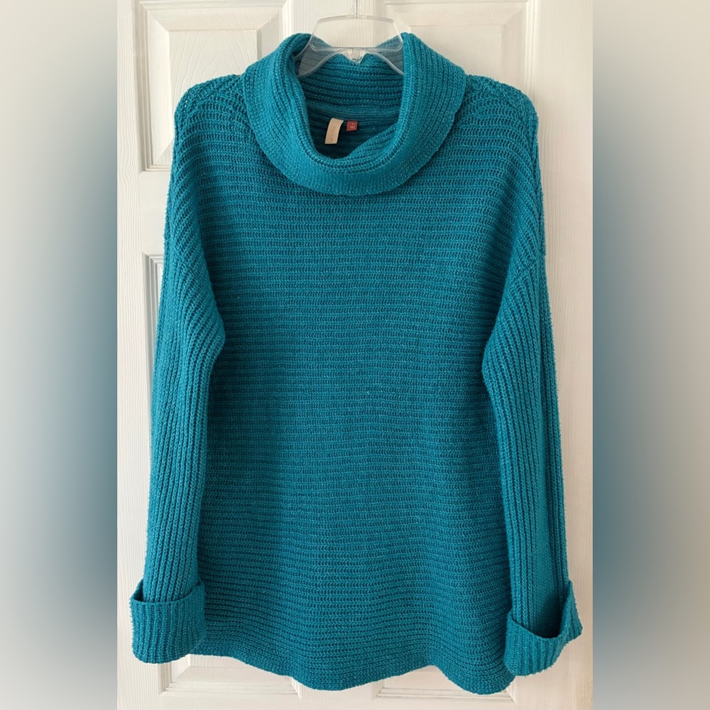 Pilcro Teal Cowl Neck Sweater